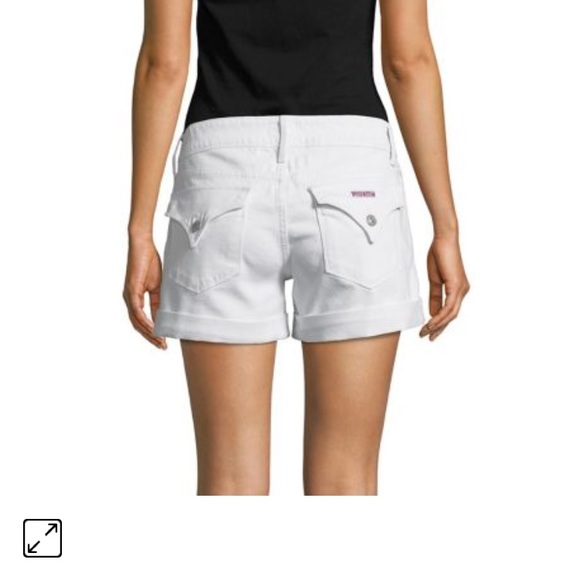 hudson white jean shorts